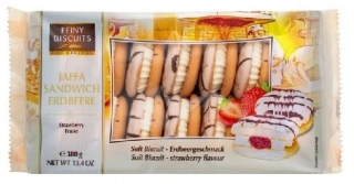 Jaffa Sandwich piškoty Jahodová náplň 380g