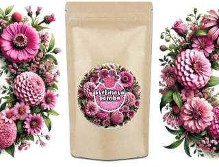 Květinová bomba růžová