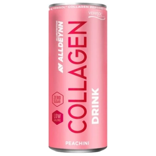 Alldeynn Collagen Nápoj s příchutí broskve, mandarinky a meruňky s kolagenem bez cukru 330 ml