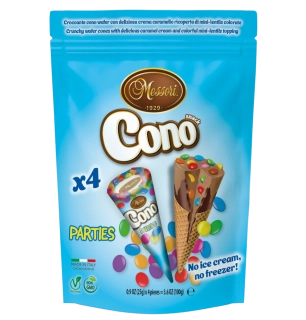 Cono kornouty Parties s barvenými bonbónky 4x25g