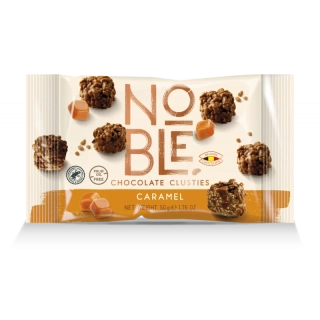 Noble Clusties mléčná čokoláda s rýžovými křupinkami a kousky karamelu 50g