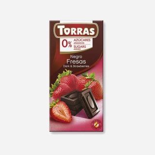 Torras Hořká čokoláda s jahodami 75g