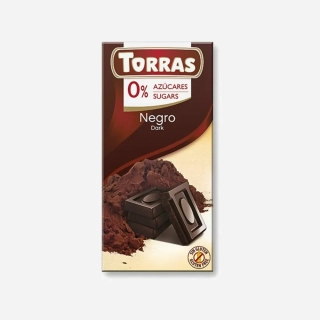 Torras Hořká čokoláda 52% bez cukru 75g