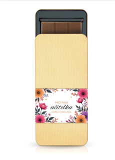 Pro paní učitelku Čokoláda hořká 60% v kovovém dárkovém obalu 100g