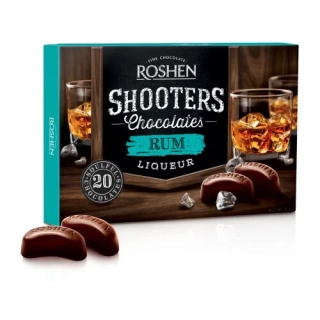 Roshen Shooters čokoládové bonbony s likérem RUM 150g
