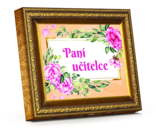 Paní učitelce Plněné čokoládové pohárky (hnědý obraz) 110g