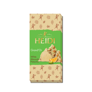 Heidi Grand Bílá čokoláda s pistáciemi, pomerančem a mandlemi 100g