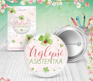 Připínací placka Nejlepší asistentka
