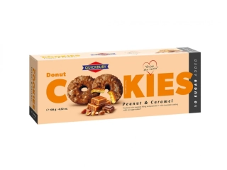 Quickbury Donut Cookies arašíd & karamel bez cukru 128g
