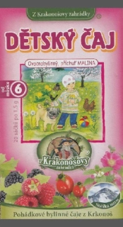 Dětský čaj bylinno-ovocný s příchutí malina z Krakonošovy zahrádky