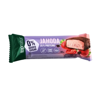 Topnature No Added Sugar protein tyčinka Jahoda, 40 g