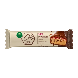 Topnature No Added Sugar protein tyčinka Banán s jahodovým krémem 40 g