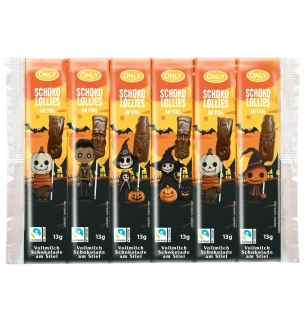 Only Halloween čokoládové lízátka 6x13g