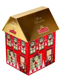RISTON Season´s Greetings House plechový domeček sypaný čaj 75g
