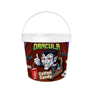 Cukrová vata Dracula v kyblíku s příchutí coly 50g