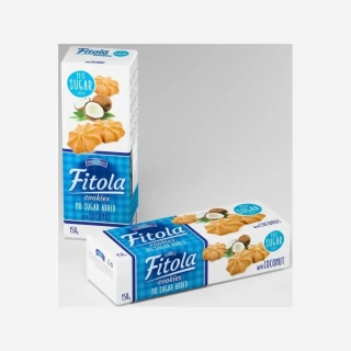 Fitola Křehké sušenky bez přidaného cukru se sušeným kokosem 130 g