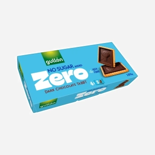 Gullón Tablette sušenky s hořkou čokoládou bez přidaného cukru, se sladidly 150g