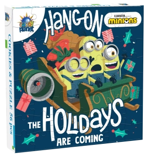 Mimoni Vánoční Puzzle s čokoládovými cookies 50g