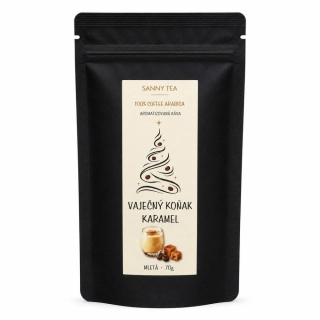 Aromatizovaná káva Vaječný koňak karamel vánoční 70g
