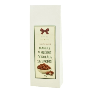 Vánoční mandle v mléčné čokoládě se skořicí 70g
