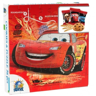 CARS Puzzle s čokoládovýma cookies 50g