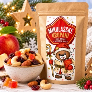 Mikulášské křupání oříšky a ovoce 75g