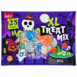 Becky's halloweenský mix lízátek, bonbonů a marshmallow 205 g