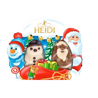 Heidi čokoládové figurky Santa a sněhulák 40g