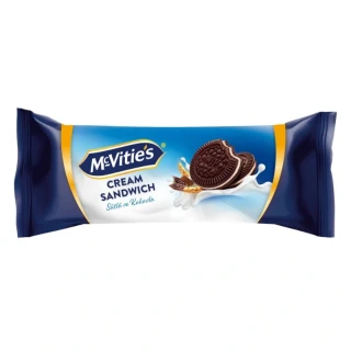 McVities Cream Sandwich kakaová sušenka s mléčnou náplní 90g